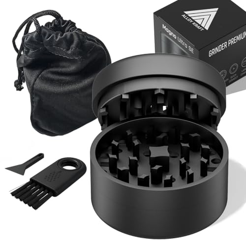 Grinder Premium MAGNO ULTRA SE | Aluminio de Alto Grado Anodizado 62mm | Sistema sin Rosca Quick Connect, Imanes N52, Cámara Grande, Dientes Diamante | Molinillo para Hierbas y Especias