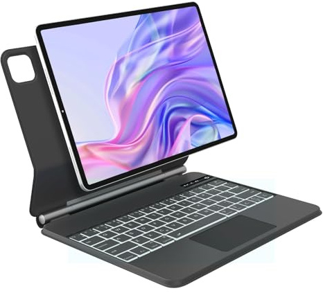 WINCHKING Magic Keyboard für iPad Air 11 Zoll (M4/M3/M2) 2026/2025/2024, Multi-Trackpad Keyboard für iPad Air 5/4 gen und Pro 11 4/3/2/1 Gen, Beleuchtung Bluetooth Tastatur mit Qwertz Layout