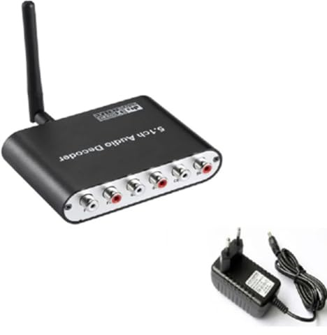 NONDK Décodeur Audio Numérique 5.1 Convertisseur Audio DTS/AC3 Gear LPCM vers 5.1 Adaptateur Audio Audio Analogique Amplificateur Installation Facile (A) Prise UE