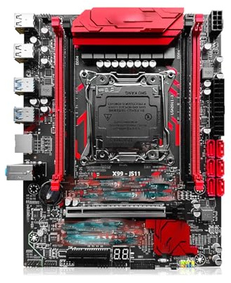 Motherboard Combo de Placa Base Juego Fit For JIESHUO X99-JS11 con Xeon E5 2682 V4 + 16GB RAM, Compatible TPM2.0, alimentación 8 Fases for un Rendimiento Estable(None,None)