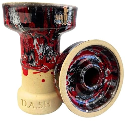 Cazoleta Phunnel Versátil para Cachimba RANGERS Roja | Compatible con Kaloud, Provost y Rejilla - Barro Blanco de Alta Temperatura - Carga 15g - Artesanía Española