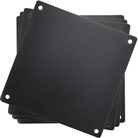 10 TLG 120x120mm PVC PC Kühler Lüfter Staub Filter Fan Staubdicht Feinstaubfilter Filtermatte Netz Gehäuselüfter Case Cover Computer Mesh 12cm * 12cm Schwarz