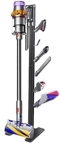 XIGOO Staubsauger Ständer Kompatibel mit Dyson V15 V10 V8 V7 V6 Staubsaugerhalterung Dockingstation Bodenständer Organizer & Halterung für Dyson schnurlosen Staubsaugern und Zubehör, Schwarz