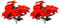 BESPORTBLE 2 Stücke Weihnachtsstern Poinsettie Zweige Rote Kunstpflanze Kunstblumen Künstliche Weihnachtsblumen Christbaumschmuck Herzstück Strauß für Weihnachten Hochzeit Tischdeko 7 Blüten
