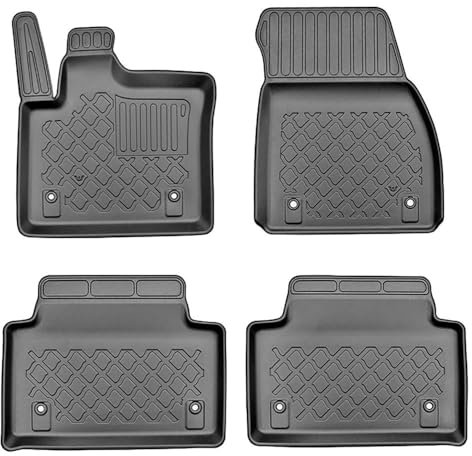 Mossa - TPE Fußmatten Auto kompatibel mit Land Rover Range Rover Evoque L551 SUV (04.2019- ) auch mit Hybridantrieb Plug-in Hybrid - schwarz Automatten Autoteppiche - G