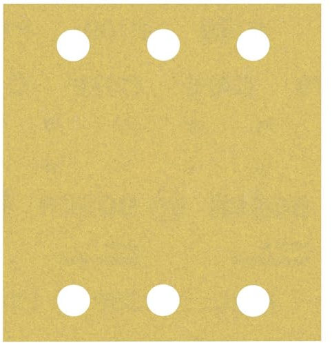 Bosch Professional 10x Carte abrasive Expert C470 con 6 fori (per Legno duro, Vernice su legno, 115x107 mm, Grana 180, accessorio Levigatrice orbitale)
