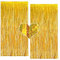 MALANKU Fransenvorhang, goldfarben, Metallic-Folie, 2 Stück, 1 x 2,5 m, Lametta, Türdekoration, Wanddekorationen für Geburtstag, Abschlussfeier, Junggesellinnenabschied, Babyparty, Party