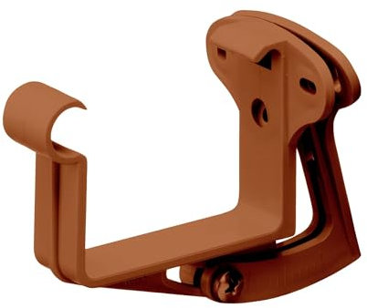 INEFA Staffa per grondaia regolabile, grondaia a scatola 83mm, marrone supporto per grondaia, accessori per grondaie pvc, montaggio facile, Made in Germany