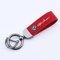 Auto Schlüsselanhänger Wildleder, für Alfa Romeo Stelvio 4C MiTo Giulietta Rotierende Hufeisenringe Car Key Chain Schlüsselbund with Logo Zubehör,Red Style-a