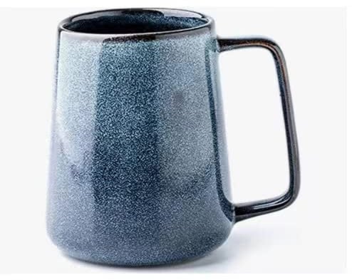 KELINGO Large 24 OZ/700ml Ceramic Coffee Mugs with Golden Handle, Extra Big Jumbo Tea Cup Mug for Office and Home, Gift and Present, 700ml Blue