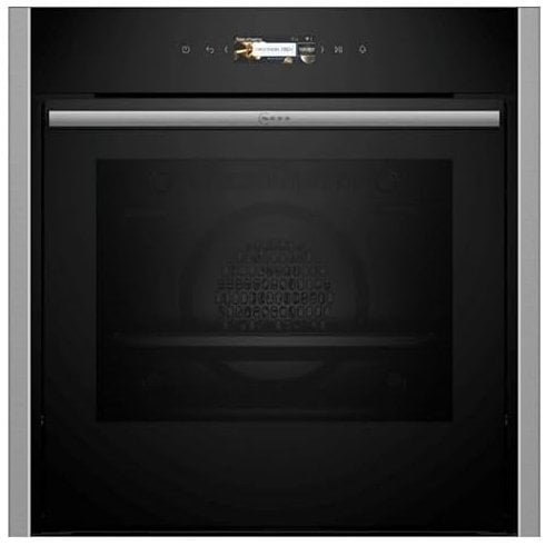 Neff B54CR31N0B N70 Built In Slide & Hide, Circo Therm Single Oven - Stainless Steel