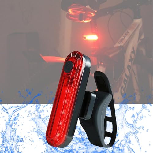 Luz Trasera para Bicicleta,Luz LED Bici,Luz Trasera Bicicleta LED,Luz de Bicicleta Impermeable de Alto Brillo,Luz Trasera Bici Recargable USB de Apace,para Perro,Mochila y Ciclismo,Rojo