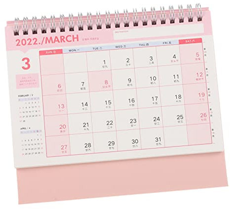 MAGICLULU 1 2022 Tischkalender 2022 Bürokalender 2021 minimalistischer Kalender büro kalender tischkalender basteln Mini-Staffelei Desktop-Staffelei dekorativer Kalender Heimkalender