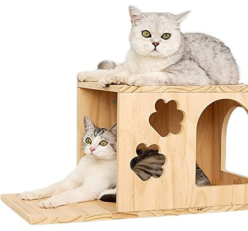 Cat Tree for Large Cat Cat Wall Mounted Climbing Frame Cat Soli Tree Cat Jumping Platform Wall DIY Furniture for Pets Kitten Trampoline Various Size cat vision