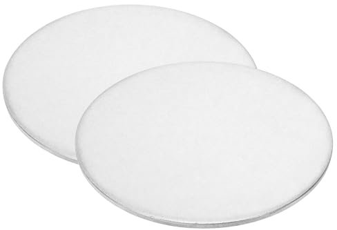 PATIKIL 63mm Disco de Acero, 2 Piezas de Etiquetas en Blanco de Estampado de Metal Círculo Placa Redonda de Acero Inoxidable 304 para Grabado Laser Estampado Artesanal