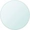 FOZICV 90 x 1 cm, redondo, mesa de comedor, mesa de café, mesa de bar, tablero de cristal, redondo, mesa de comedor, cristal templado transparente