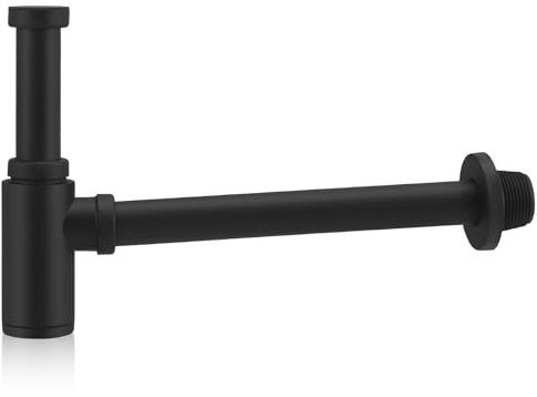 Sifone Lavandino Bagno, 1 1/4 Universale Sifone Lavabo Bagno Trappola Regolabile per Lavandino Sifone Tubo Scarico Lavandino Bagno Nero