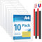 VAIIGO 10 Pcs Cadre Magnétique Auto-adhésif A4, Cadre d'information Avec bande adhésive et magnétique, Informations sur le Cadre, Affichage Étanche, Couvertures pour Signe, Photos, Document