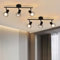 Feuerblitz Deckenstrahler Schwarz Deckenlampe 3 Flammig - 2 Stück Deckenleuchte Industrial E14 Deckenspots Retro Max.25W Flurlampe für Wohnzimmer Schlafzimmer Küche Ohne Leuchtmittel