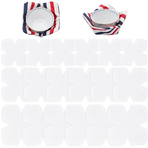 BENECREAT 18Pcs 3Sizes Bowl Cozy Pre Cut Batting, 20/25/30cm Soft Cotton Fabrics Quilter Batting, Cozy Pattern Template for Sewing DIY Quilting Craft, 3mm Thick