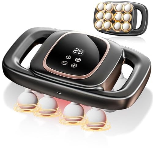 Massagepistole 12 Köpfen Massagegerät mit LCD-Digitalanzeige, 30 Gängen & 3 Vibrationsmodi, Massage Gun für Beine, Rücken, Taille und Gesäß zur sportlichen Muskelentspannung für Frauen, Männer