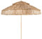 WBQYIPD Sombrilla Tiki de paja de 270 cm, sombrilla de playa hawaiana for exteriores con ventilación y 8 varillas, sombrilla de paja de 2 niveles for jardín y piscina