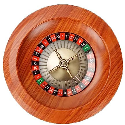 BCJMKDX Roulette en bois, jeu de roulette de 30,5 cm, plateau tournant européen, jeux de table, jeu de roulette, accessoire de jeu de fête