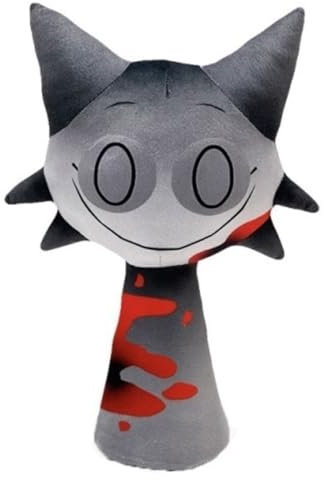 KUKUShining Sprunki Plüschtier, Cartoon Charmante Weiche Kuscheltiere Süße Plüschpuppen for Kinder Fans Gamer Geschenke(Horror Gray)