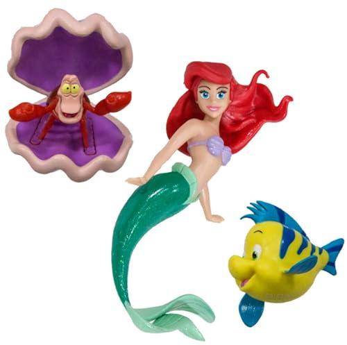 3 Disney Princess Ariel Dive Characters Swimming Pool Toys 5.75