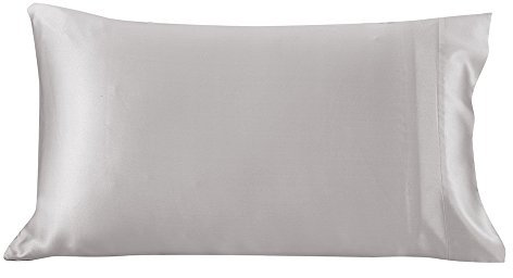 Lilysilk 1008-06-SNPW 19 Momme Terse Nature Silky Kissenbezüge, 50,8 x 76,2 cm, Silbergrau