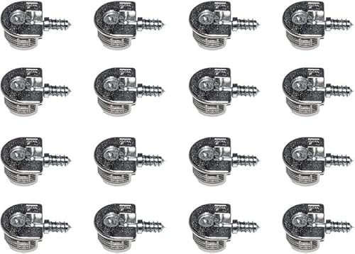 HKB ® 16 Stück Exzenter Verbindungsbeschlag VB 35/16, ø 20 mm, Zinkdruckguss vernickelt, Hersteller Hettich, Artikel-Nr. 9130274