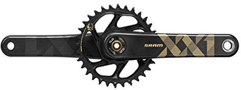 Sram Unisex – Erwachsene Eagle Dub Kurbelgarnitur, schwarz-Gold, 175mm