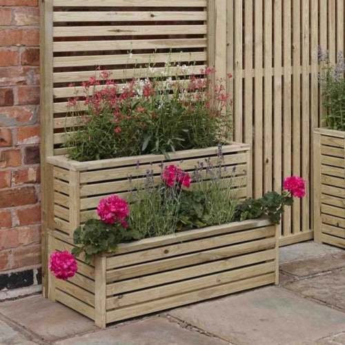 Rowlinson GCTIER Garden Creations Tier Planter, Natural, 90 x 45 x 60 cm