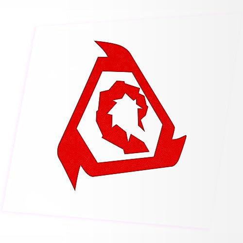 Jintora Aufkleber für Auto - Autoaufkleber - Confrérie de NOD - 100x90mm - JDM - Die Cut - Bus - Fenster - Heckscheibe - Laptop - LKW - Tuning - rot