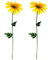 DARO DEKO Metall Garten-Stecker Gerbera gelb 86cm 2 Stück
