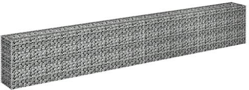 Festnight Jardinière à Gabion Acier galvanisé Jardinière Gabion Grande 360x30x60 cm