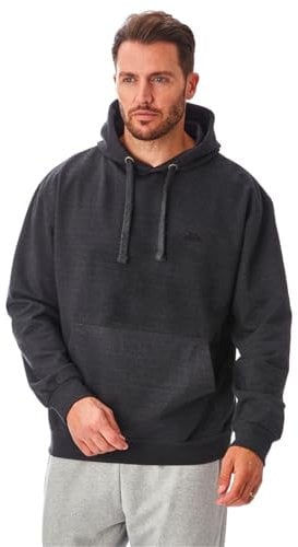 Iron Mountain IMSWT203 Maglione in Morbido Pile con Cappuccio da Uomo, Top in Filato Riciclato Ecologico, Carbone mélange, 3XL