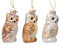 Christbaumschmuck Eule Glas 8.8cm x 1 Stück Anhänger