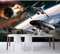 XiuTaiLtd Dessin Animé 3D Choquant Star Wars Mural-Chambre D'Enfants Café Ktv Fond Papier Peint 3D Auto-Adhésif Mural-450x315 CM