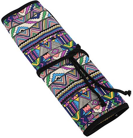 Pssopp Canvas Artist Paint Brush Holder 20 Holes Art Brush Roll Up Case for Artists School Office Brush Pen Storage