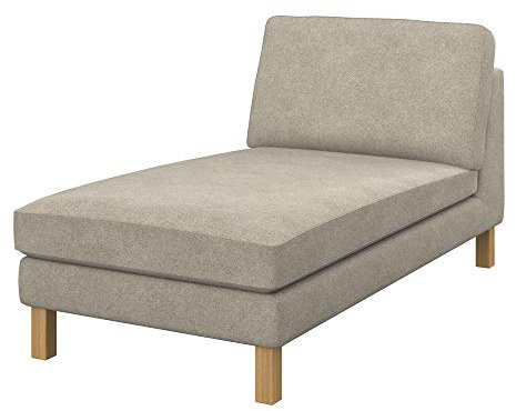 Soferia Kompatible Ersatzbezug fur KARLSTAD Freistehende Recamiere, Stoff Strong Taupe, Beige