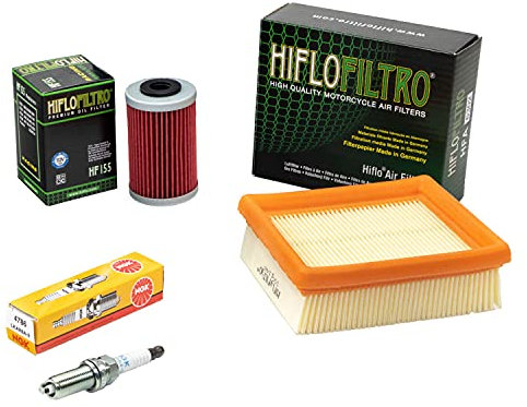 Wartungspaket Luftfilter + Ölfilter + Zündkerze für KT M Duke 125 Duke 200 Duke 390 Baujahr 2011-2016