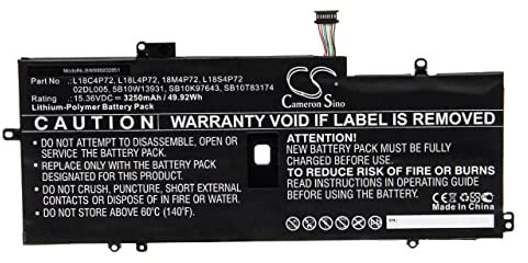 vhbw Batería Compatible con Lenovo Thinkpad X1 Carbon 8th Gen, G7 2020, 2020-20UAS04T00 Notebook (3250 mAh, 11,36 V, Li-Poli)
