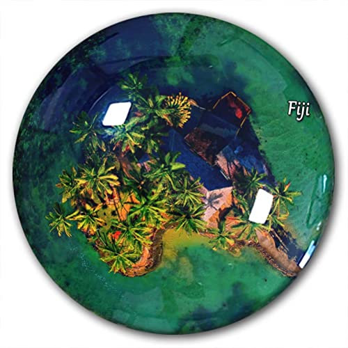 Fiji Kühlschrankmagnet, Kühlschrank-Aufkleber, dekorativer Magnet, Reise-Souvenir, Kristallglas