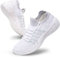 Harvest Land Womens Slip On Trainers Lightweight Walking Shoes for Ladies Comfortable Gym Sneakers for Women White Size UK4