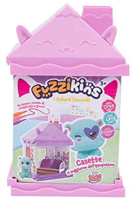 Grandi Giochi - Fuzzikins The Colours Puppies Houses, The Hippo Living Room, Puppies to Colour, Wash and Recolour - FUZ00004