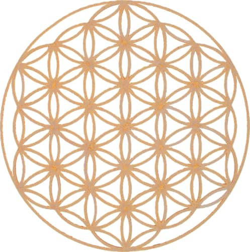 3defrance Fleur de vie 14 cm - Purification - Energie - Méditation - Décoration - Sous verre - Matériau biosourcé de qualité supérieure - Fabriqué en France
