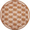 3defrance Fleur de vie 14 cm - Purification - Energie - Méditation - Décoration - Sous verre - Matériau biosourcé de qualité supérieure - Fabriqué en France
