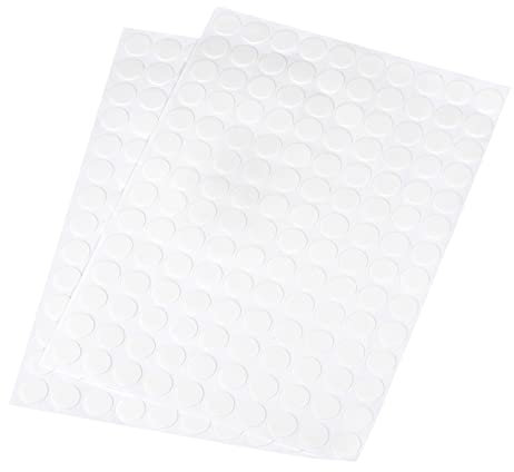 sourcing map Screw Hole Cover Stickers, 12mm Dia PVC Self Adhesive Covers Caps for Wood Furniture Cabinet Shelf Wardrobe, White 2 Sheet/280pcs