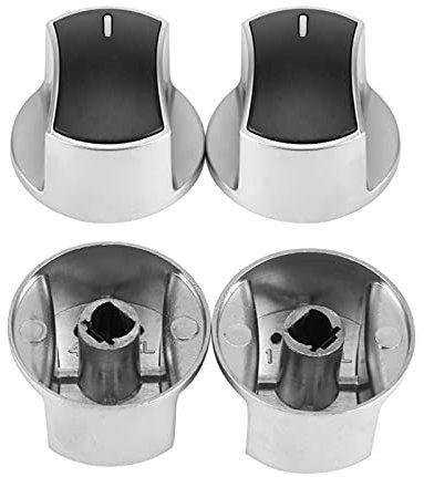 respekta ersatzteile backofen drehknopf,Hanfdocht, Bouton 8 Mm, Bedienknopf für Heißluftfritteuse, Gas-Log-Knopf, Sortiments-Ersatzknöpfe 2 Stück Universal-Gasherd-Herdteil-Bedienknöpfe Ersatz-Zinkleg